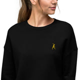 Sweat Crop-Top <br/> Fente Ina Bauer Gold