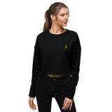 Sweat Crop-Top <br/> Fente Ina Bauer Gold